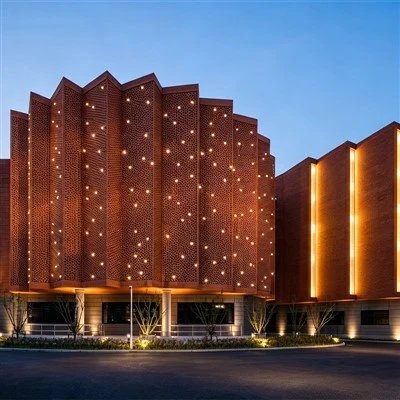 Full-Panel Terracotta Brick Curtain Wall System